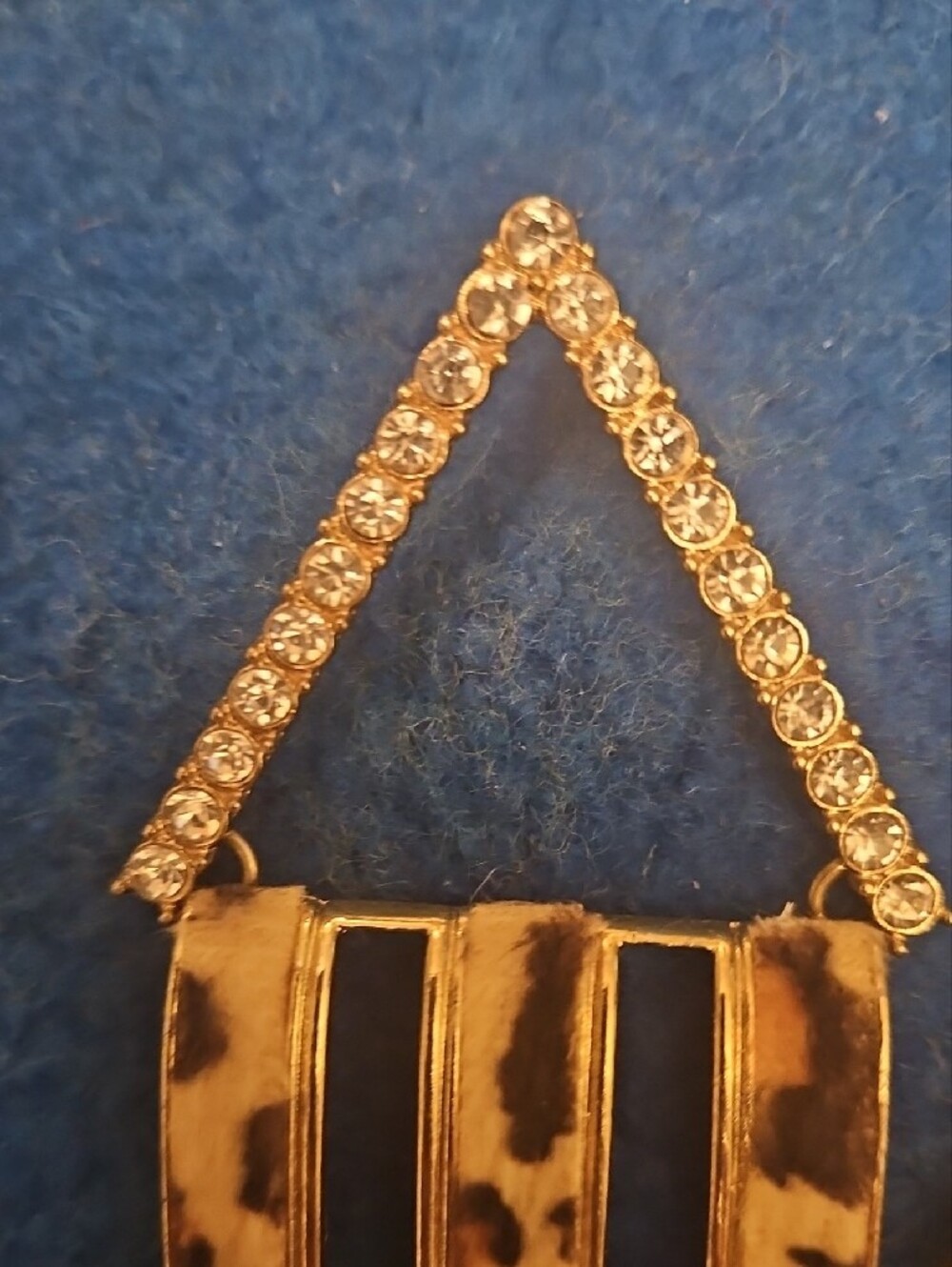 5 For $15 Gold Leopard-Print Geometric Drop Earrings - Picture 2 of 5